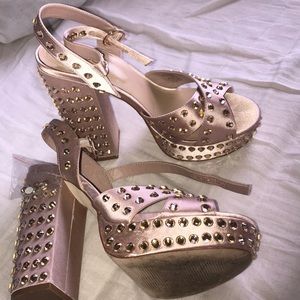Aldo crystal encrusted sandals